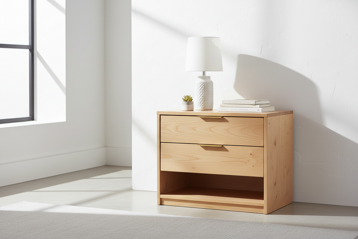 Contemporary Pine Nightstand