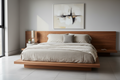 Contemporary Walnut Bed