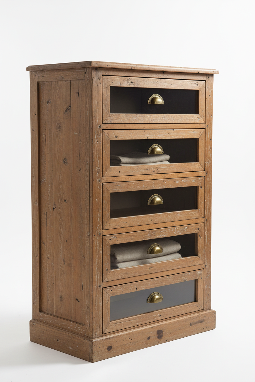 Rustic Glass Dresser