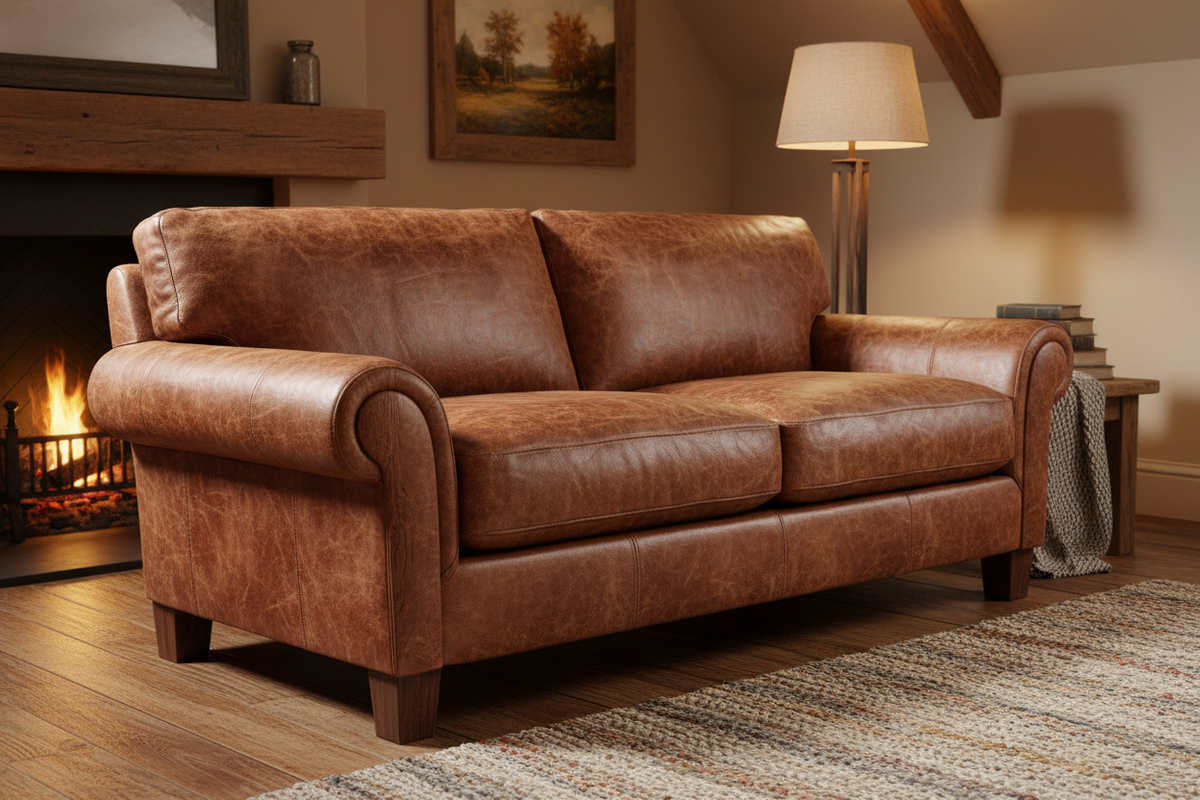 Rustic Rattan Sofa