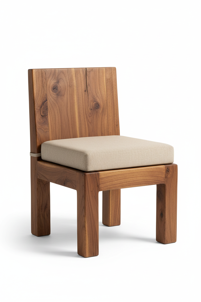 Rustic Walnut Chair