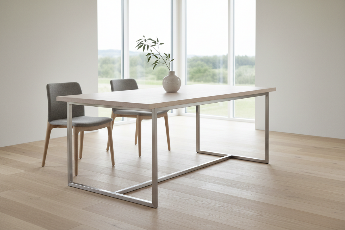 Scandinavian Metal Dining Table