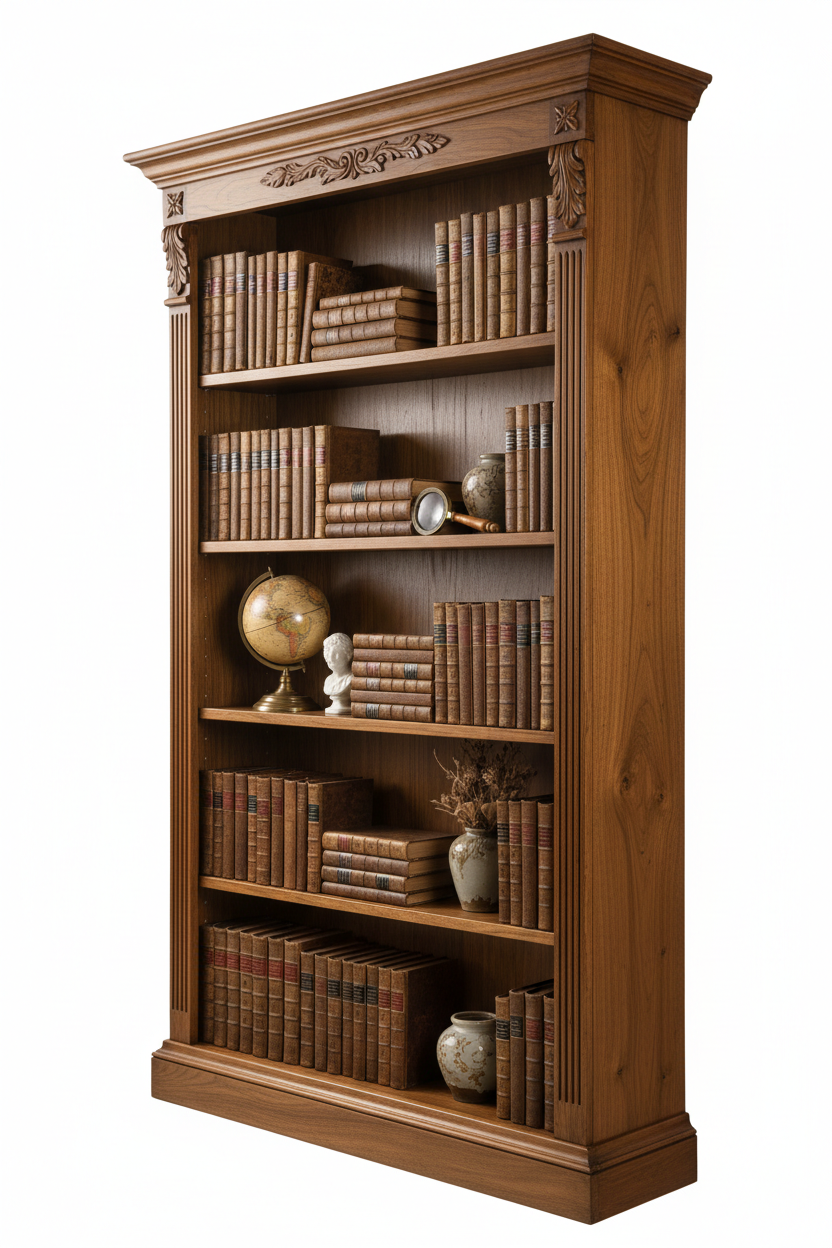 Vintage Walnut Bookshelf